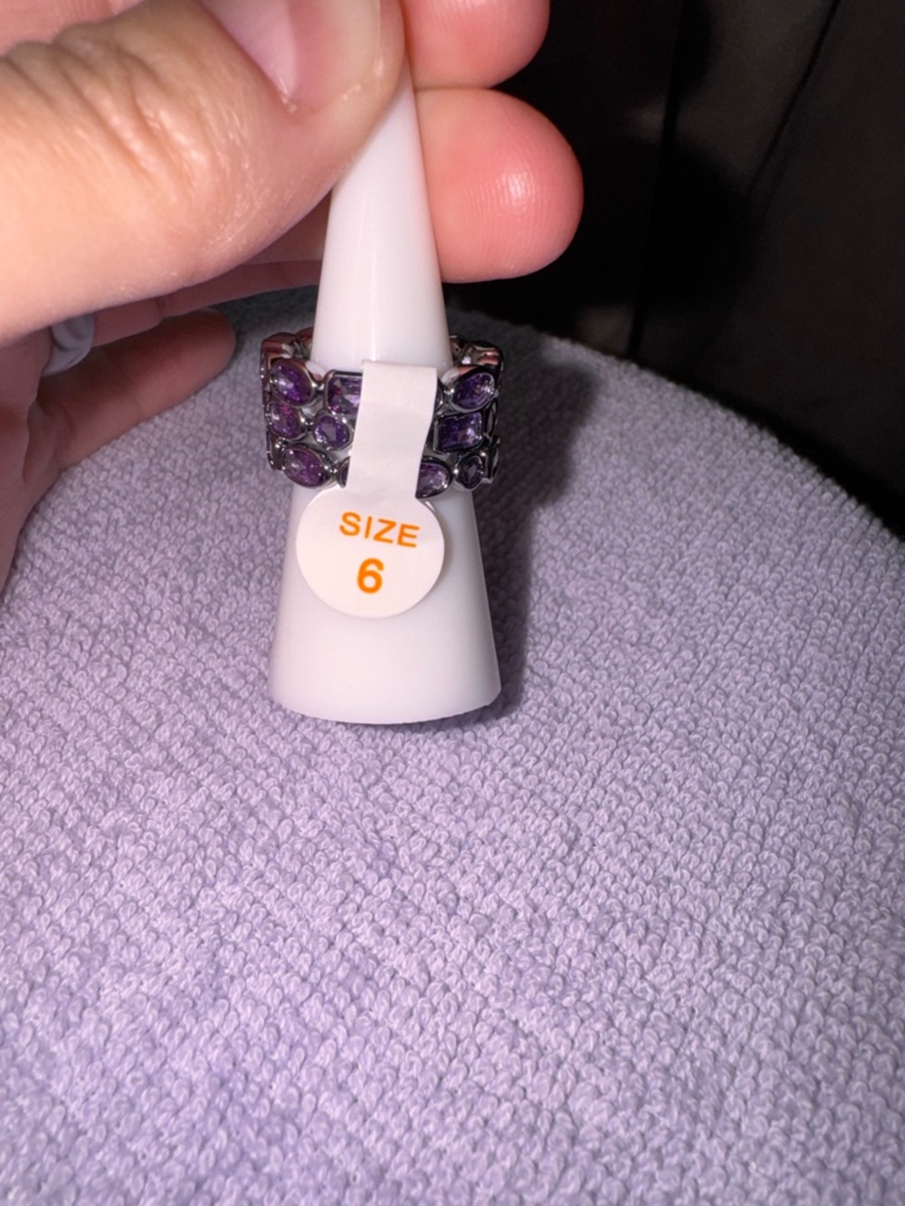 bp Purple Multi-Gem Stackable Ring Set - Picture 4 of 5